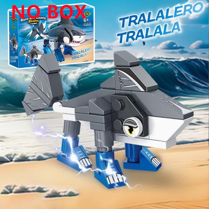 

AI Tung Tung Sahur Building Blocks Figurine Shan Hai Jing Animal World Insect Set Brick Fox Running Shoes Shark Toy Gift Model