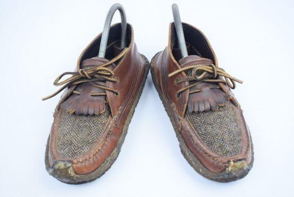 Vintage 80s-90s Yuketen USA Crepe Sole Leather Kilt Moccasin Boots Brown 24.0-25.0(USED)