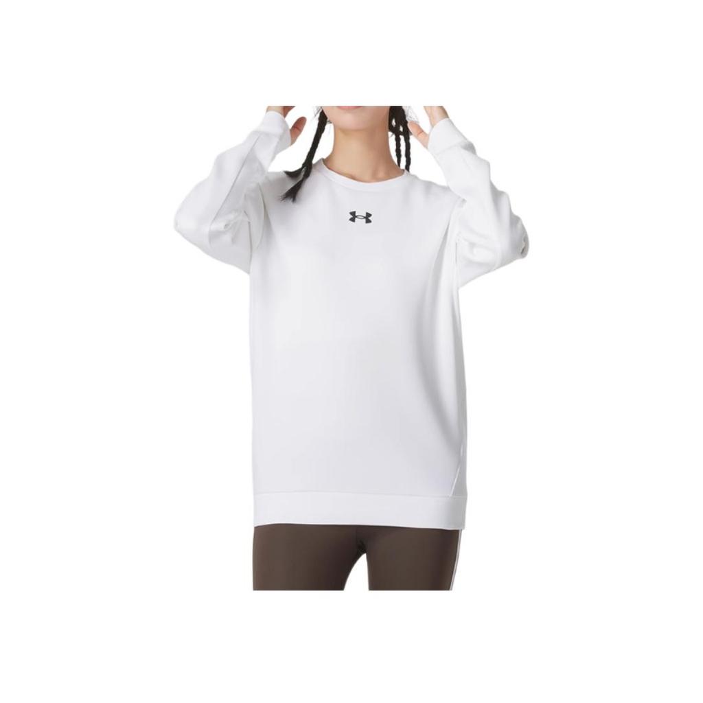 Under Armour Sports Lifestyle Series Logo Casual Fitness Crewneck Sweatshirt Unisex sweatshirt White 23600306-100