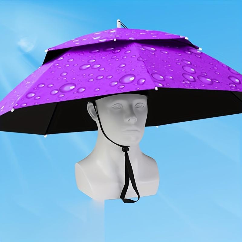 Chapeau Parapluie Pliable Avec Protection UV - Réglable, Pour Randonnée, Plage, Camping | Ombre Portable Adulte Enfant, Léger Et Compact - 5