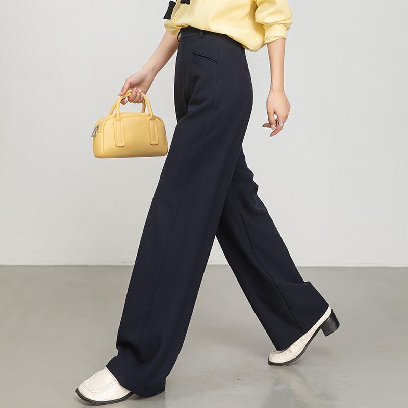 Fanzhen Women's High-Waist Draped Wide-Leg Trousers