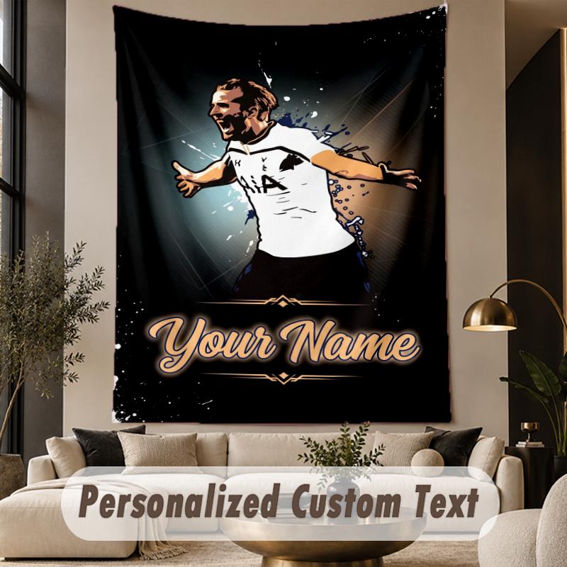 Custom Text Tapestry Harry Kane Print Wall Tapestry Indoor Living Room Wall Decor