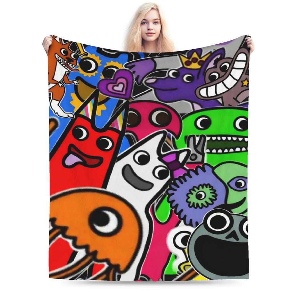 Bittergiggle Garten Of Banban Blanket Gaming Flannel Throw Blanket Summer Air Conditioning Printed Soft Warm Bedspreads