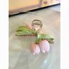 Fabric Mesh Bow Tulip Fringed Hairpin Sweet Small Fresh Simple Grab Clip Niche Design Headdress