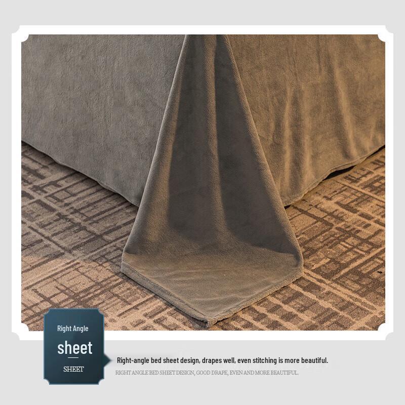 Hengyuanxiang Thickened Flannel Coral Fleece Bedding Set