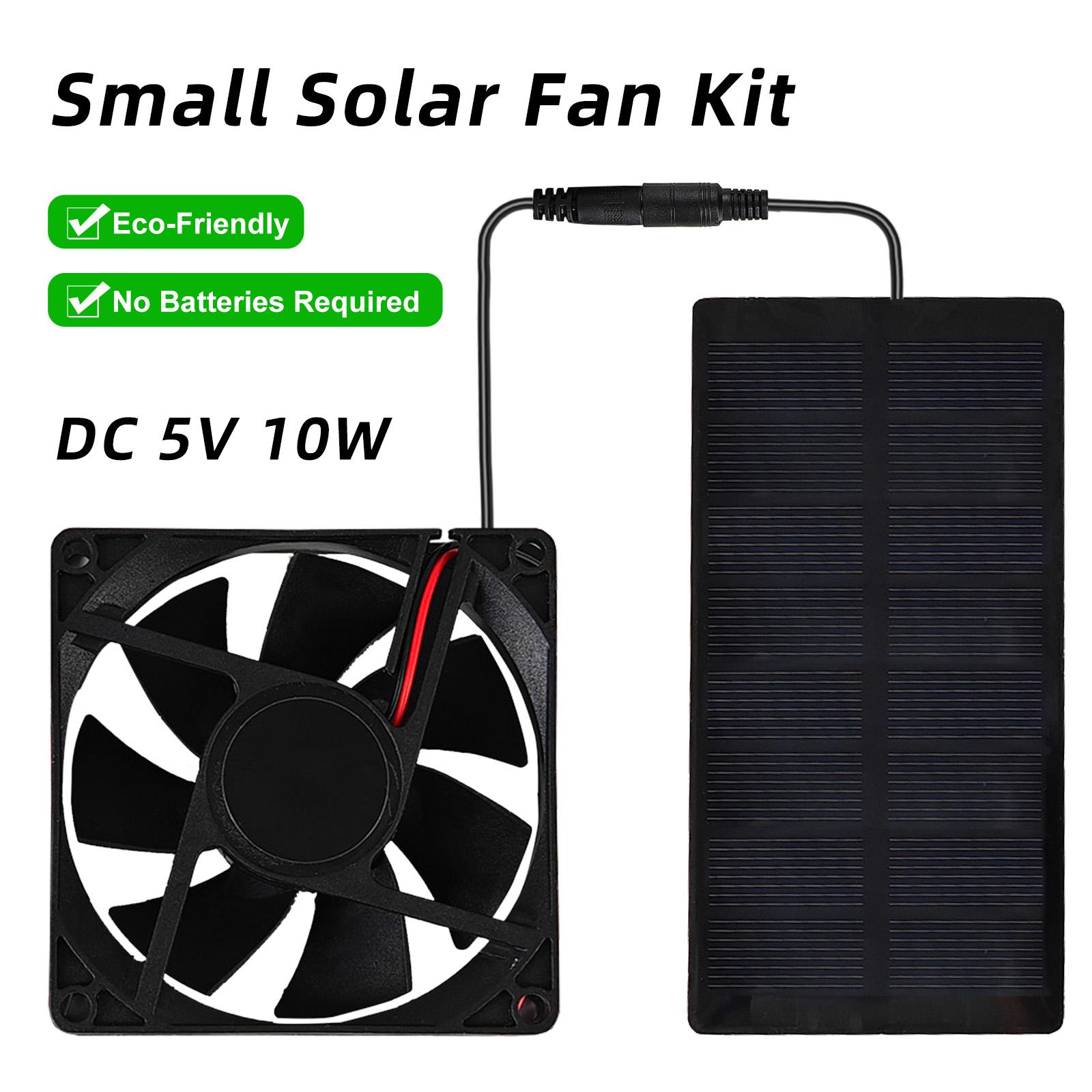 

Solar Camping Fan, 3000 RPM IP65 Water Proof Solar Panel Fan Kit for Homes RVs Greenhouses