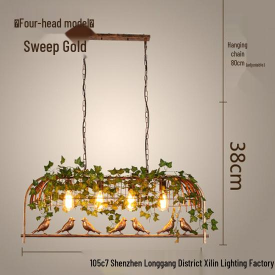 Retro Industrial Floral Birdcage Pendant Light for Cafe, Bar, Tea Shop, Clothing Store, or Restaurant