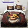 Retro Pokemon Pattern Bedding Quilt Set Quilt Cover Pillowcase Home Decoration Birthday Gift (1 * Duvet Cover + 2 * Pillowcase, Without Core)