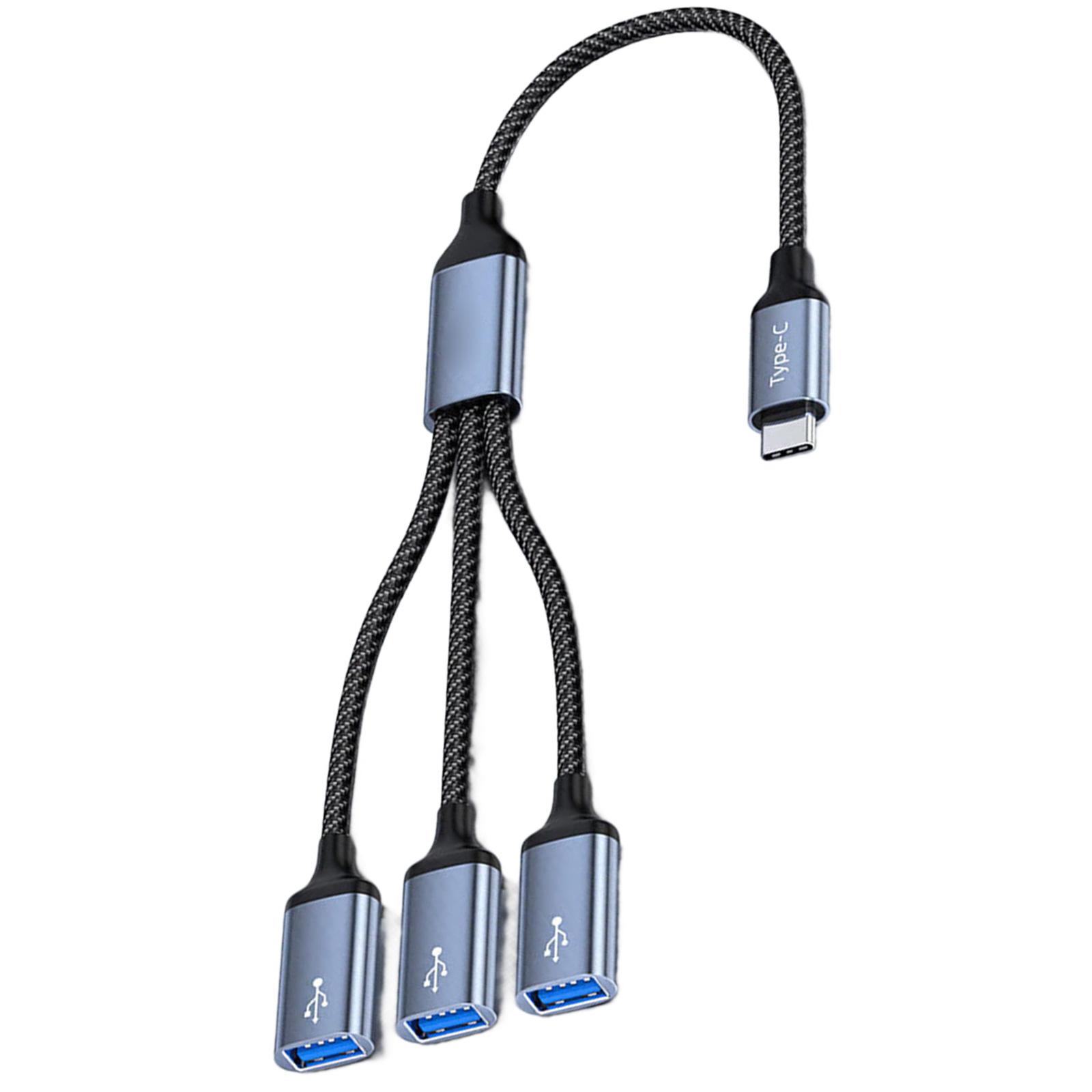 2/3 Port USB C Charging Data Transfer USB C OTG Cable Phone Adapter 2/3 Port Type C to USB Adapter 1
