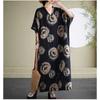 V-Neck Vintage Long Flesh-Covering Dresses