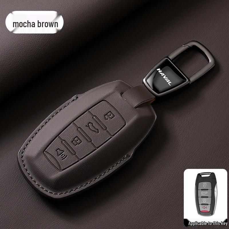 Universal Genuine Leather Key Cover for Great Wall Haval H6, H2M6, Big Dog, Menglong F7