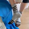 Retro Medium Tube Socks Color Matching Thickened Warm Fashion Season Socks Contrasting Stripes Wool Stacking Stockings