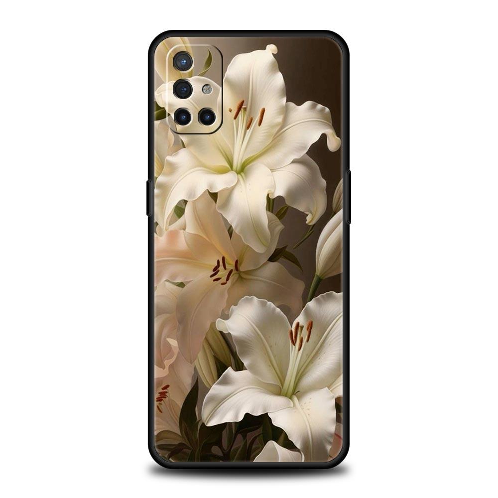 Handyhülle für OnePlus 15 13 12 11 10 9 8 7T Pro 13T 13R 12R 10R 9RT 8T Nord 2T CE 2 3 5G Lite Hülle Realistischer Lilienblumen-Druck