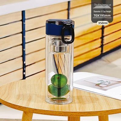 Doppellagiger Auto-Becher aus hochborosilicate Glas mit Griff
