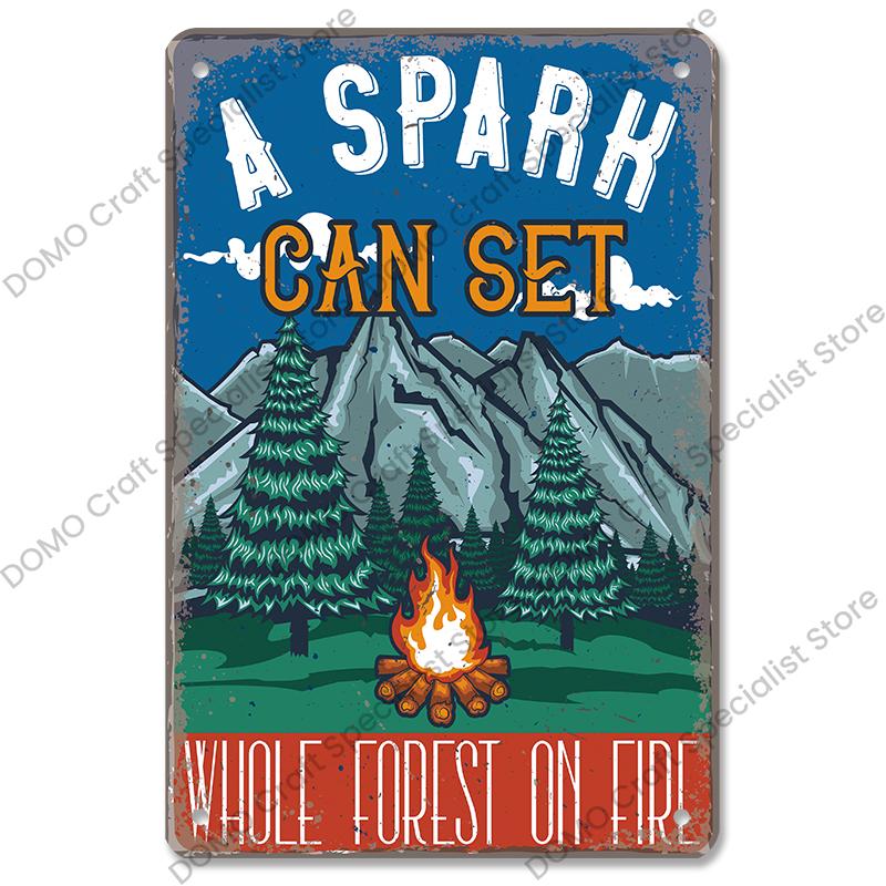 Camping Abenteuer Plaketten Vintage Metall Platte Berg Reise Campervan Touren Retro Metall Zeichen Wand Dekor Reise Club Camping Autos