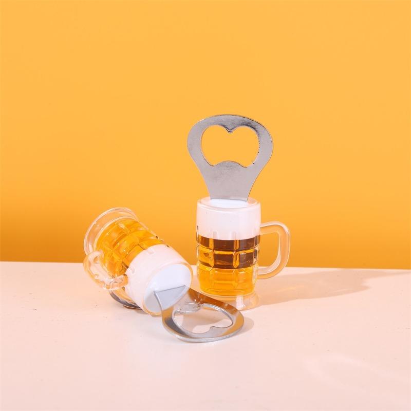 3D-Simulation Bierglas-Öffner Kreativer Bierglasförmiger Sodaflaschen-Öffner Kühlschrank-Aufkleber Lustiger Kühlschrank-Aufkleber Geschenk