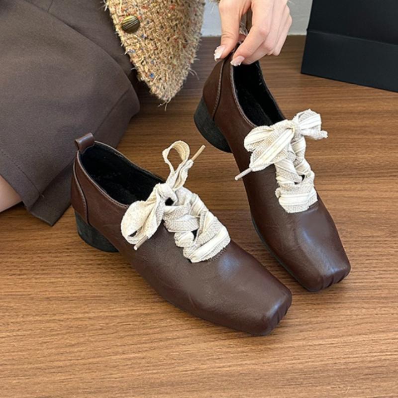 Fashion Women Square Toe Heeled Shoes Designer 2025 Summer New Loafers Sandals Elegant Chunky Party Shoes Woman Pumps Zapatillas Mujer