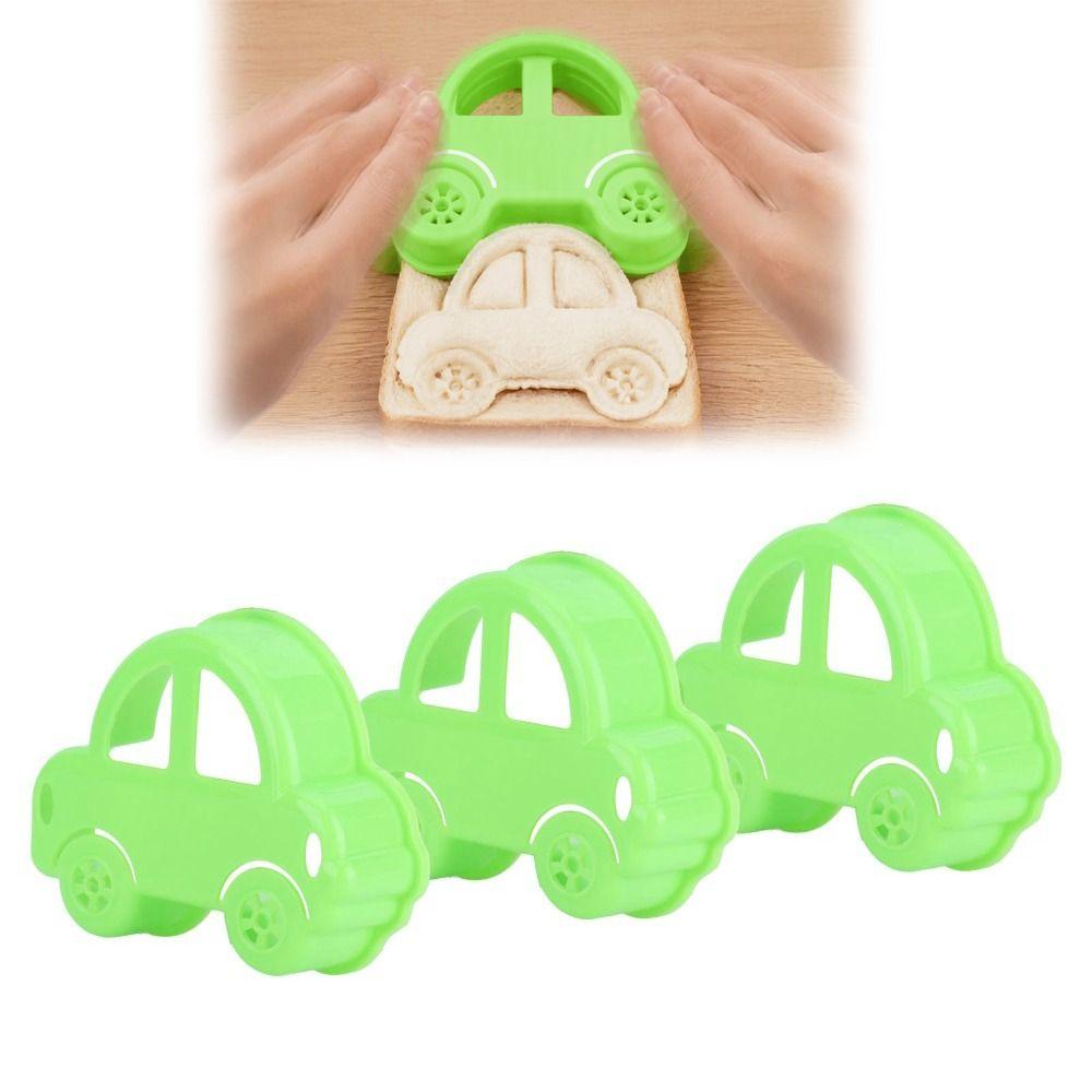 3PCS Car Shaped Sandwich Cutter Sealer Lightweight Sandwich Press Maker  Making