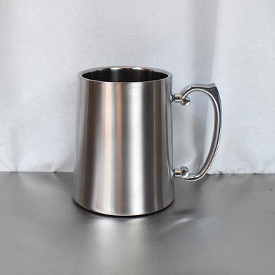 Edelstahl 304 Bierbecher doppelwandig wärmeisoliert Metall-Wasserbecher konischer Becher Geschenk Trinkbecher