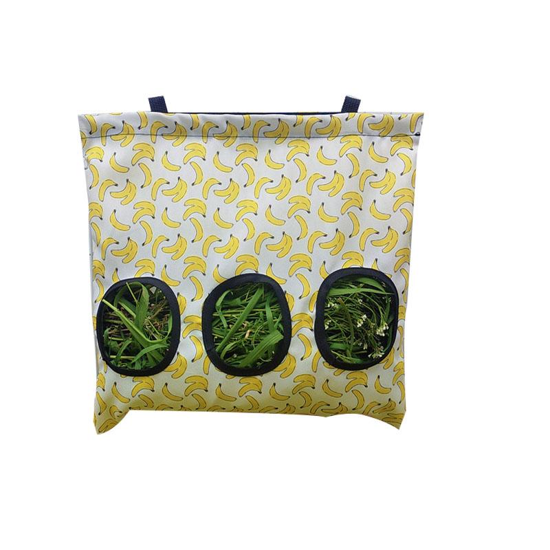 2/3 Holes Hanging Hay Bag for Bunny Guinea Pigs Small Animal Feeder Rabbit Food Dispensers Bag Cage Accessories Pet Feeding Bag
