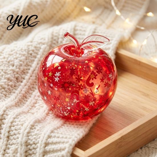 Squishy Fidget Tools for Focus Apple Stress Ball, Christmas Glitter Toy, Tactile Sensory Toys Soft Rebound Decompression Toy Kids Adults Relief