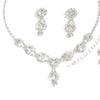 Fashionable Flower Design Rhinestones Jewelry Set Earrings Necklace Bracelet Suitable for Trendy Women Stylish Wear