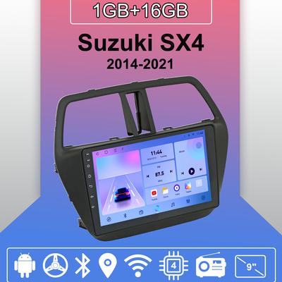 Car Radio Android Auto Carplay For Suzuki SX4 2014-2021 Multimedia Player Head Unit Stereo GPS Navigation BT WIFI 1+16GB