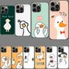 Cute Cartoon Duck Phone Case For Iphone 16E 15 Pro 14 Plus 17E 16 17 Pro Max Air 11 12 13 Mini Shockproof Capa Cute Cover TPU