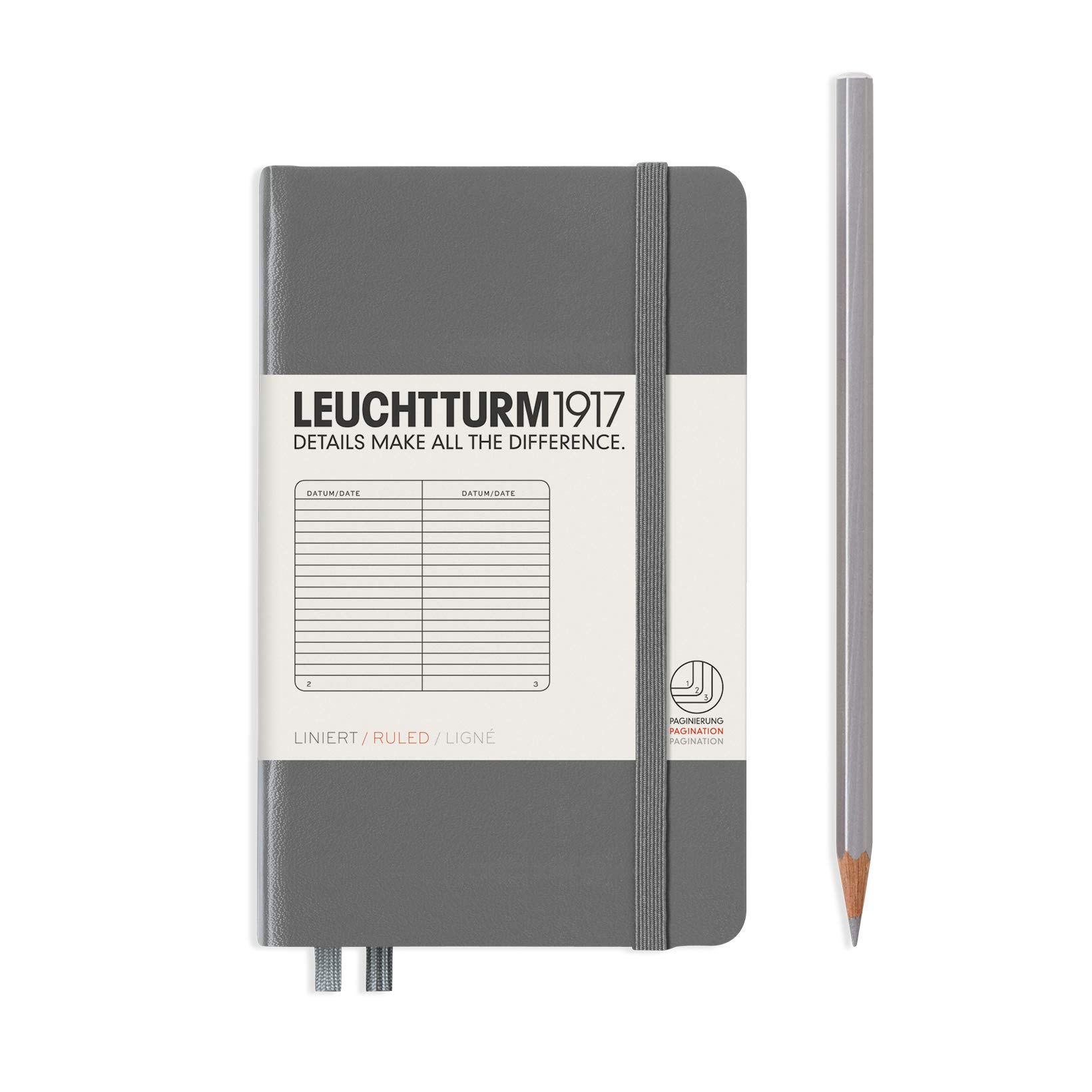 

Leuchtturm Notebook, A6, Horizontally Ruled, Anthracite Sheet, 344775, Officially Imported
