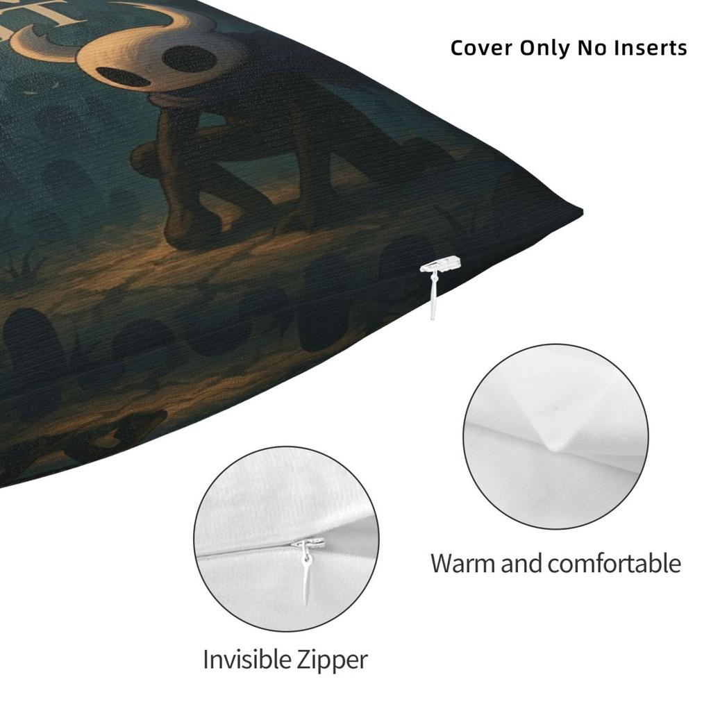 Hollow Knight Funny Games Pillowcases Merch Printed Cushion Cover Throw Pillow Cover Car Decorations Zippered Multi-Size