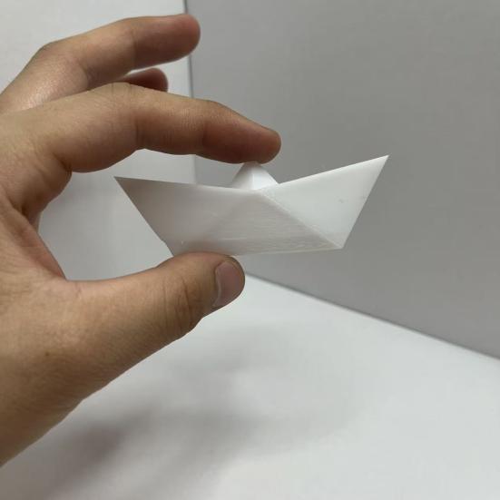 3D tištěná ozdoba papírové lodičky origami, Mini stolní dekorace, Hladký povrch Minimalistická figurka lodičky, Minimalistický námořní styl Model lodičky pro