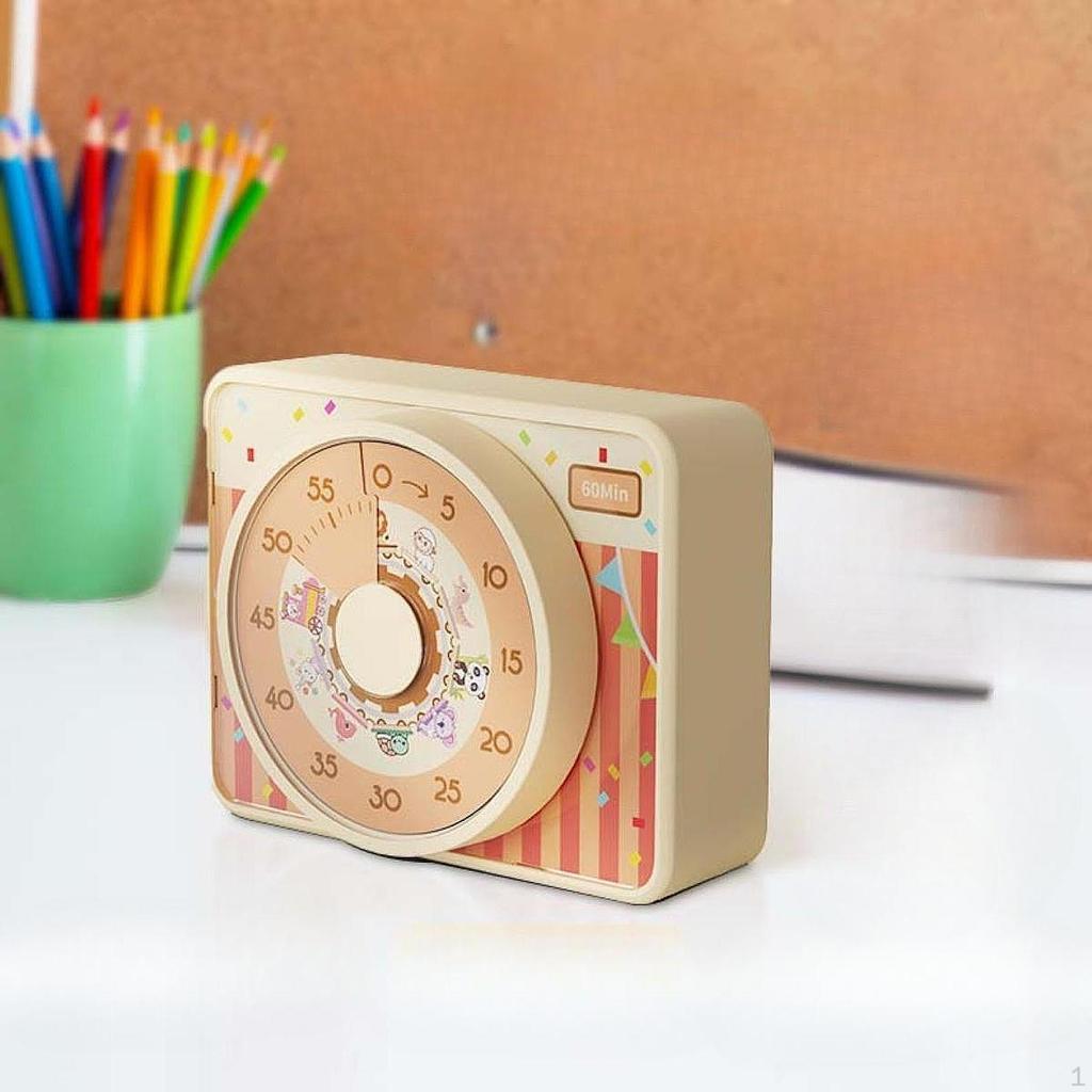 Visual Timer 60 Minute Convenient Silent Essential Decorative Desktop for Kids Cooking