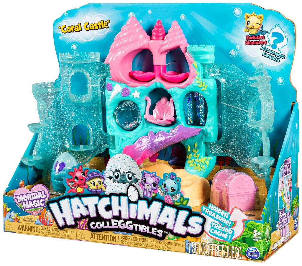 Hatchimals CollEGGtibles, Coral Castle Fold Open Playset with Exclusive Mermal Magic, for Kids Aged 5 and Up, Amazon Exclusive
