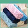 Ultra-absorbierendes Chenille Badezimmerteppich-Set Moderner Schlichter Stil Rutschfeste Badematten