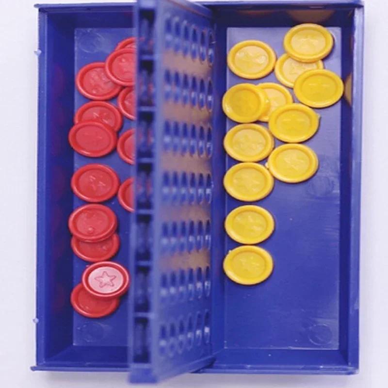Connect 4 In A Line Board Game Children'S Educational Toys Foldable Kids Children Line Up Row Board Puzzle Toys