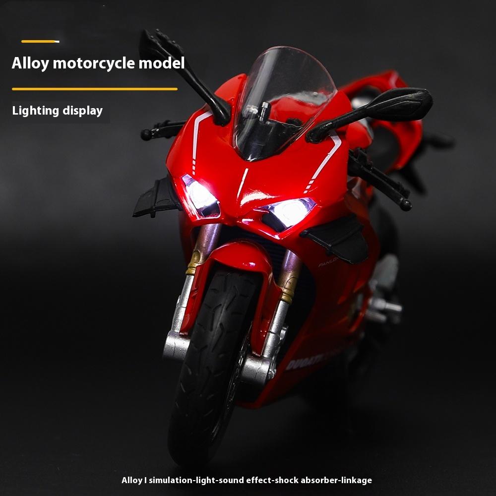 1/12 Scale V4S Genuine Alloy Motorcycle Model Static Die Casting Toy Collection Model Gift,Suitable for Making Collectible Ornaments