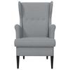 Armchair Light Grey Fabric