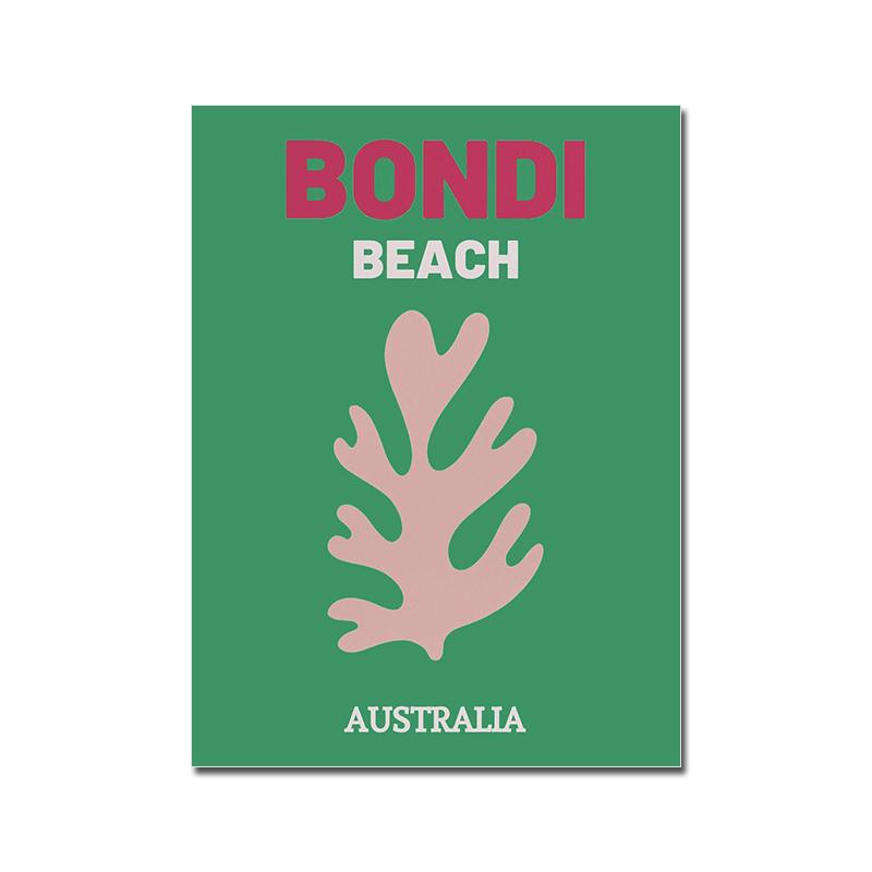 Colorful Travel Poster Maximalist Art Print Mykonos Ibiza Maimi Bondi Canvas Painting Wall Picture For Living Room Bedroom Decor