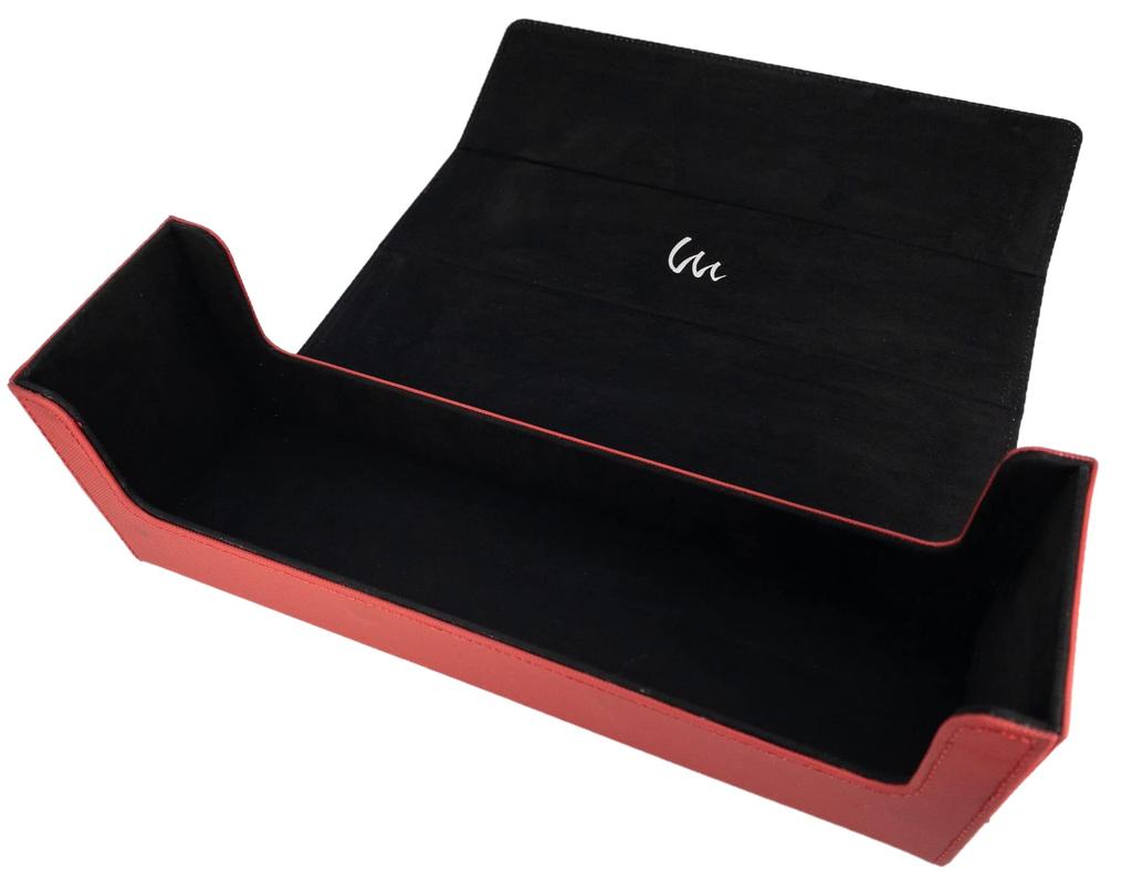 Mint Protect Storage Box for 400 Trading Cards, Fully Protective Sleeves, Hard Case, Deck Case, Storage (Red)