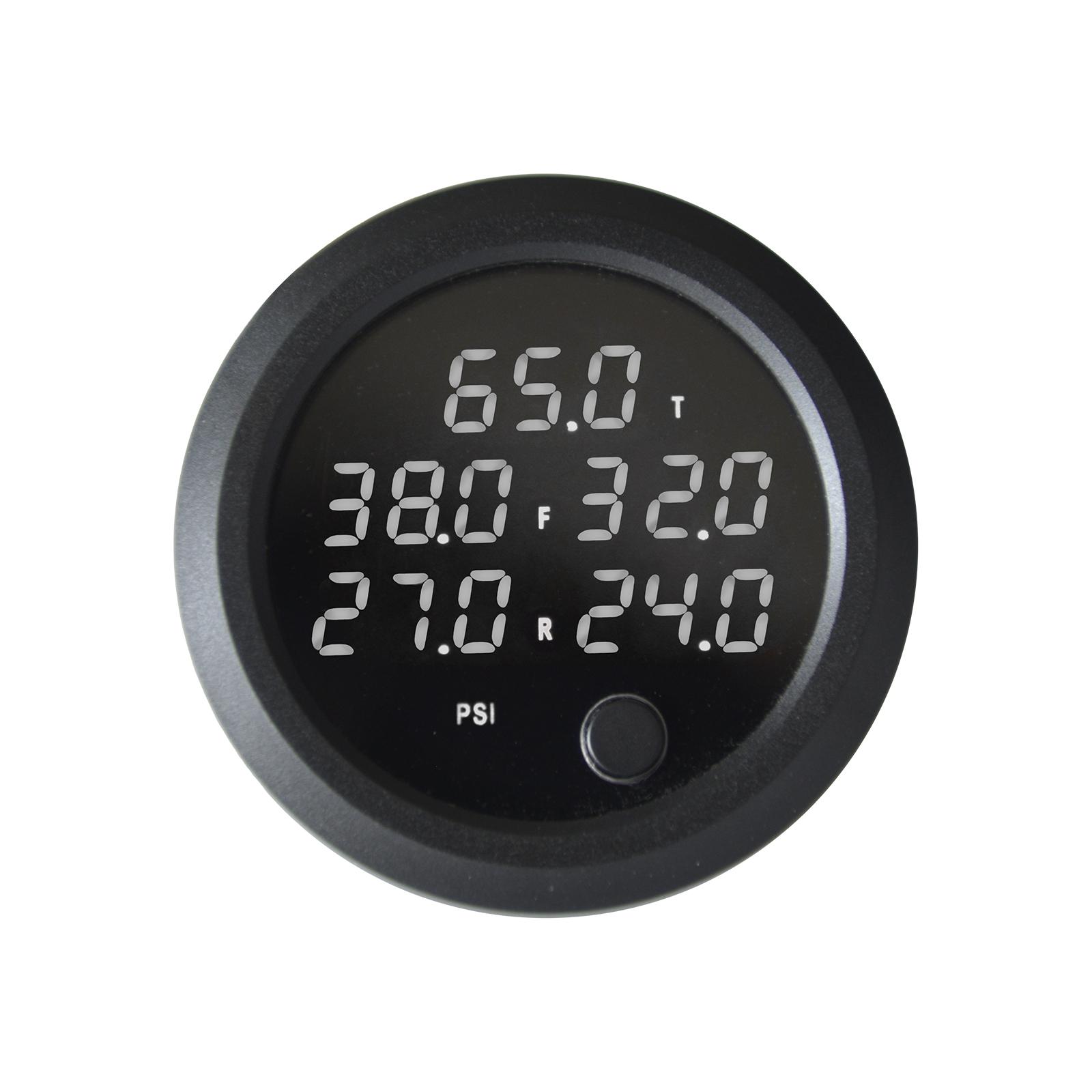 Universal Five in One Display Air Suspension Pressure Gauge BAR PSI Air Suspension With 5 Pieces 1/8NPT Electrical Sensors White Display