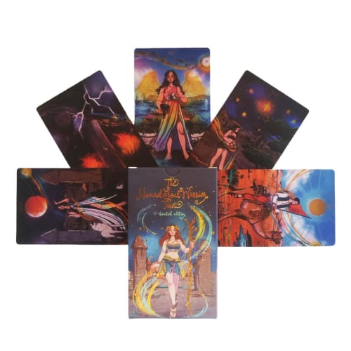 Zwxqe Tarot Deck, Nomad Tarot Card Book, Portable Deck with English Guidebook, Interactive 78-Card Set, for Tarot Lovers, Beginners, Enthusiasts, and