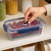 Odor Proof Storage Box Crisper Box, with Mesh Drain Strainer, Tofu Whey Greek Yogurt Maker Separation Food Container, for Fresh Fruit Vegetable