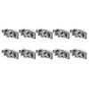 10Pcs Solar Panel Ground Clamp Aluminum Alloy M6 Lug PV Cable Coupling Accessory for Wire
