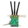Mini PCIE To PCIE Adapter Card PCIE Network Card Adapter Three Antenna Network Expansion Card for Desktop Computers