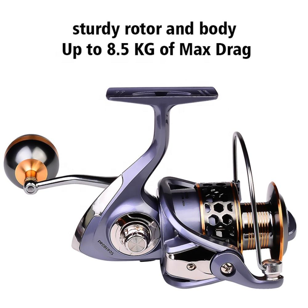 Spinning Fishing Reel Metal Spool 5.2:1 Gear Ratio High Speed Baitcasting Reel Max Drag 21KG Carp Reel for Saltwater