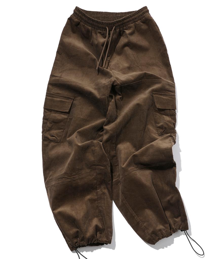 CPGN STUDIO Corduroy Wide Overcargo Pants Dark Brown