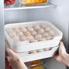 Transparent Food-Grade Egg Storage Box with Lid for Refrigerator