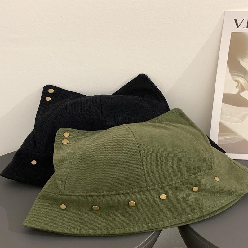 Niedlicher Lustiger Katzenohren Fischerhut Vintage Nieten Vielseitiger Lässiger Fischerhut