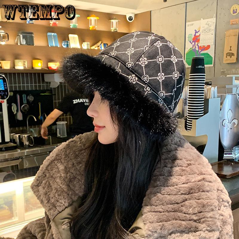 Autumn and Winter Women's Plush Warm Mongolian Hat Thickened Cold and Windproof Cycling Travel Hat