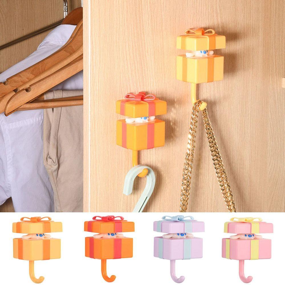 

Plastic Door Hanger Punch Free Key Storage Hooks Creative Coat Hook Entryway